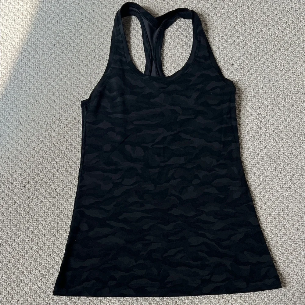 lululemon athletica Black Camo Tank Top